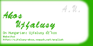 akos ujfalusy business card
